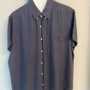 J Crew Short Sleeve Shirt Linen XL